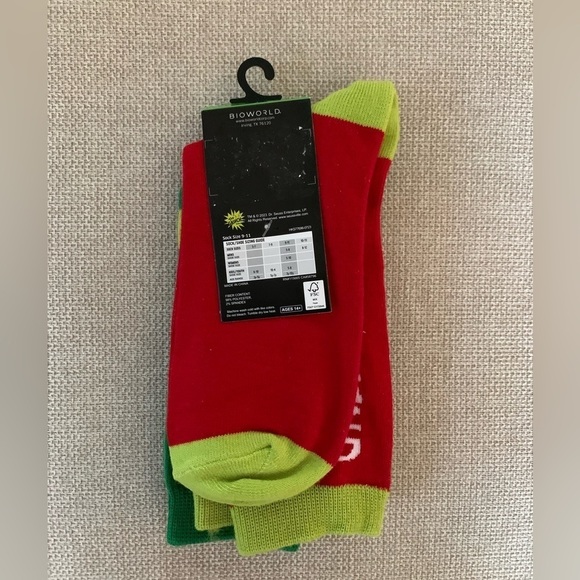 Dr. Seuss The Grinch 2 Pairs Casual Socks - Picture 3 of 9
